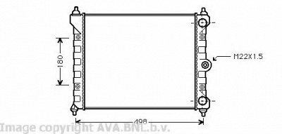 AVA QUALITY COOLING vw2092 -  Радиатор, охлаждение двигателя
